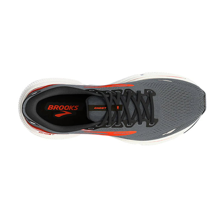 Brooks Men's Ghost 15 Running Shoes - Lightweight Cushioned Sneakers for Road Running & Jogging - D024 - Perfect for Marathon Training, Gym Workouts & Daily Walking