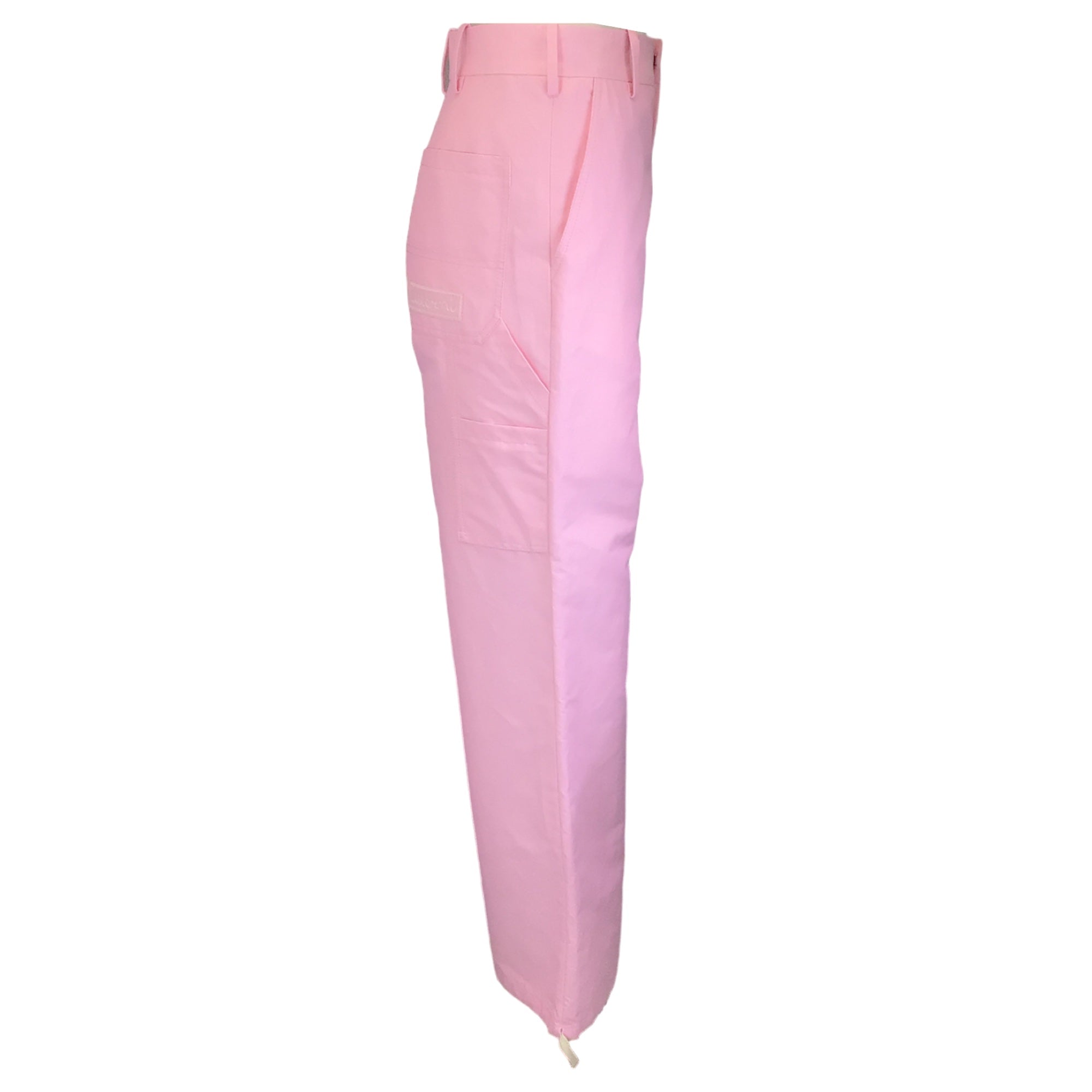 Marni Pink Logo Embroidered Cotton Pants for Women - High Waist Casual Trousers with Branded Design | Perfect for Office Wear, Weekend Outfits & Summer Fashion