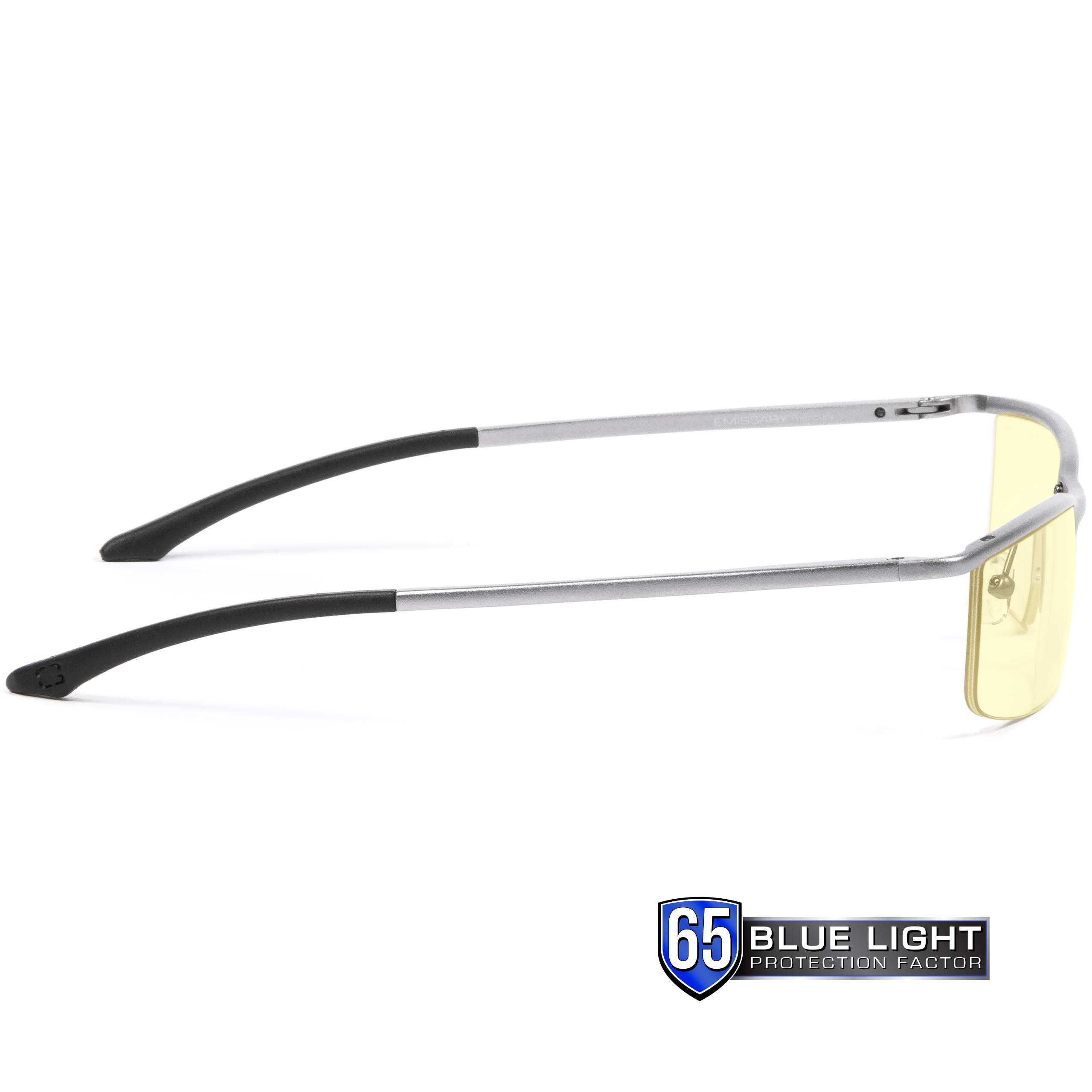 GUNNAR Premium Blue Light Blocking Gaming Glasses - 65% Blue Light Protection - Emissary Style for Gamers & Computer Users - Reduce Eye Strain & Improve Focus for Long Screen Time