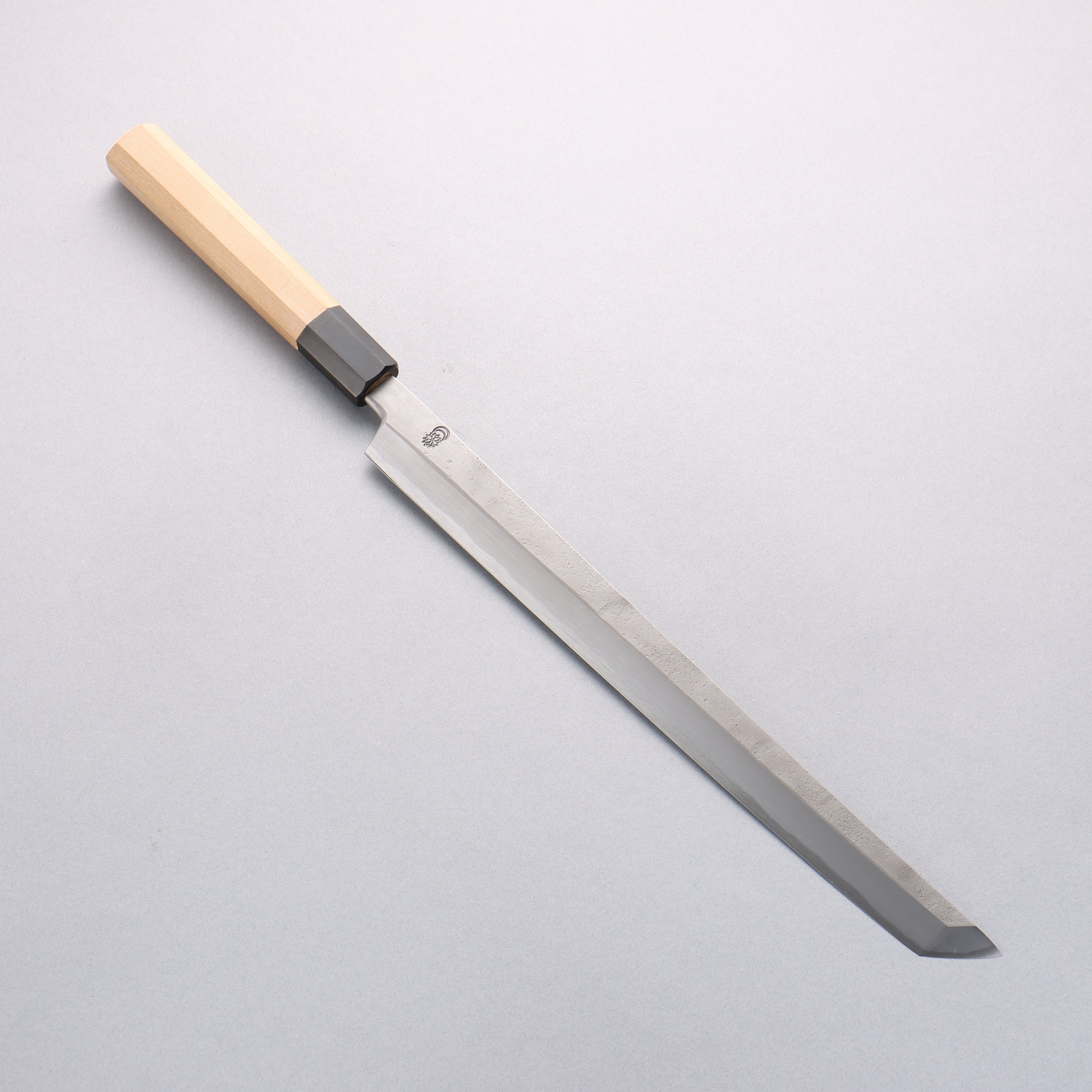 Premium Kikuzuki White Steel No.2 Nashiji Sakimaru Takohiki 300mm Japanese Chef Knife with Magnolia Wood Handle - Perfect for Sushi, Sashimi & Precision Fish Filleting