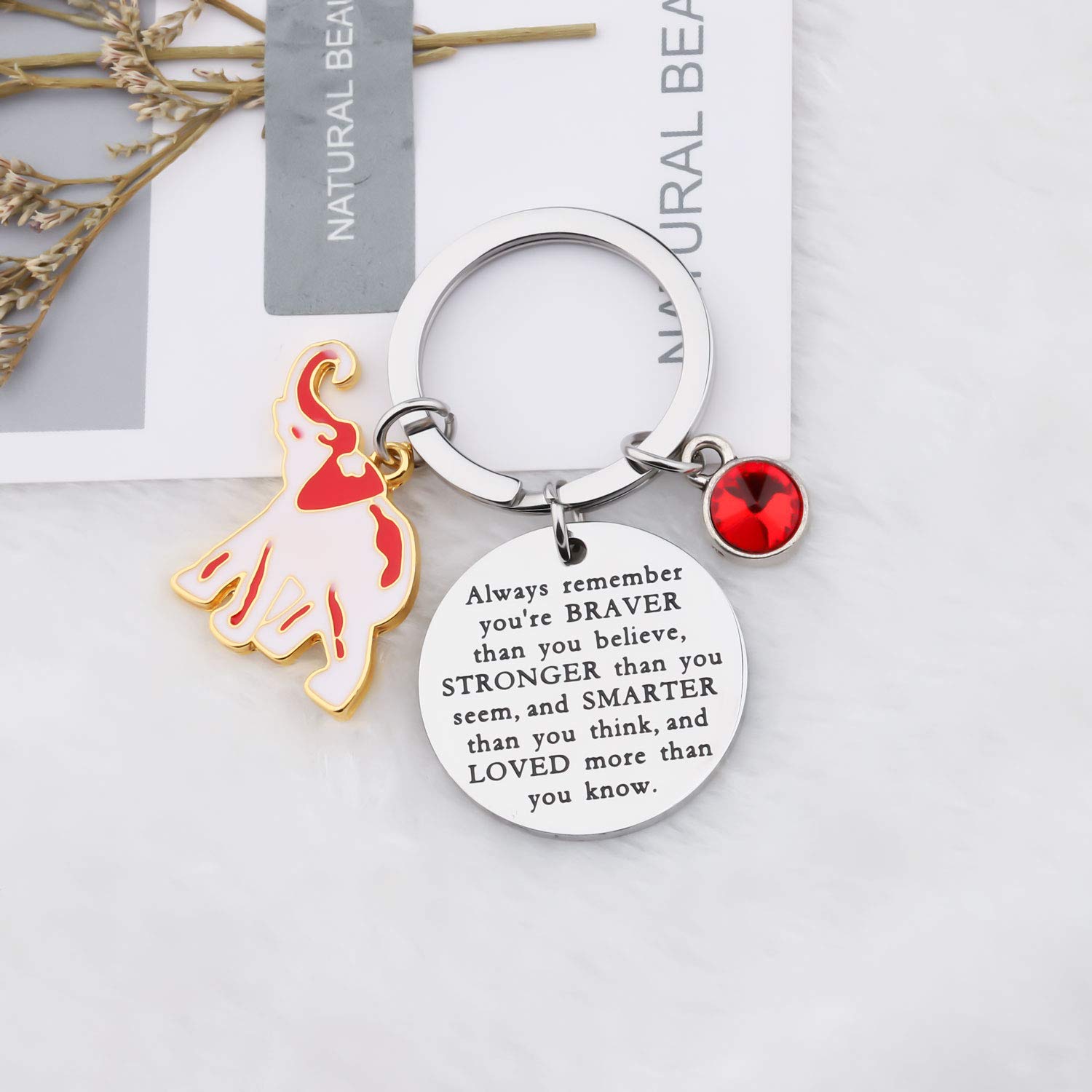 WSNANG Sorority Gift Keychain - Finer Women Greek Jewelry Braver Stronger Smarter Than You Think - Perfect for Sisterhood Gifts, Graduation Presents & Sorority Events