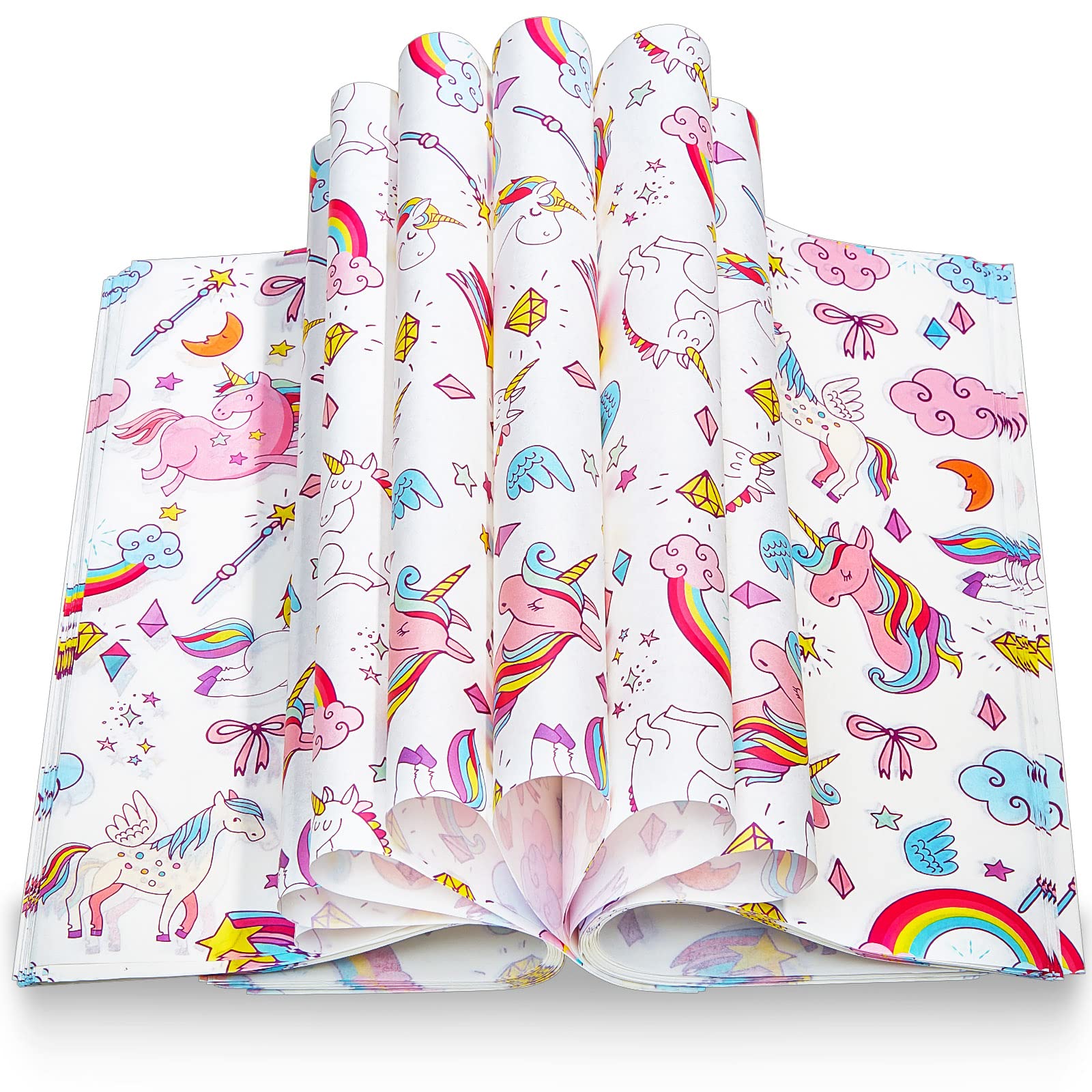 Unicorn Wax Paper Sheets - 150 Pcs Greaseproof Waterproof Baking Paper for Cookies, Cakes & Pastries | Non-Stick Parchment Paper Liners for Baking, Cooking & Frying | Perfect for Unicorn Themed Parties, Kids Events & Home Baking