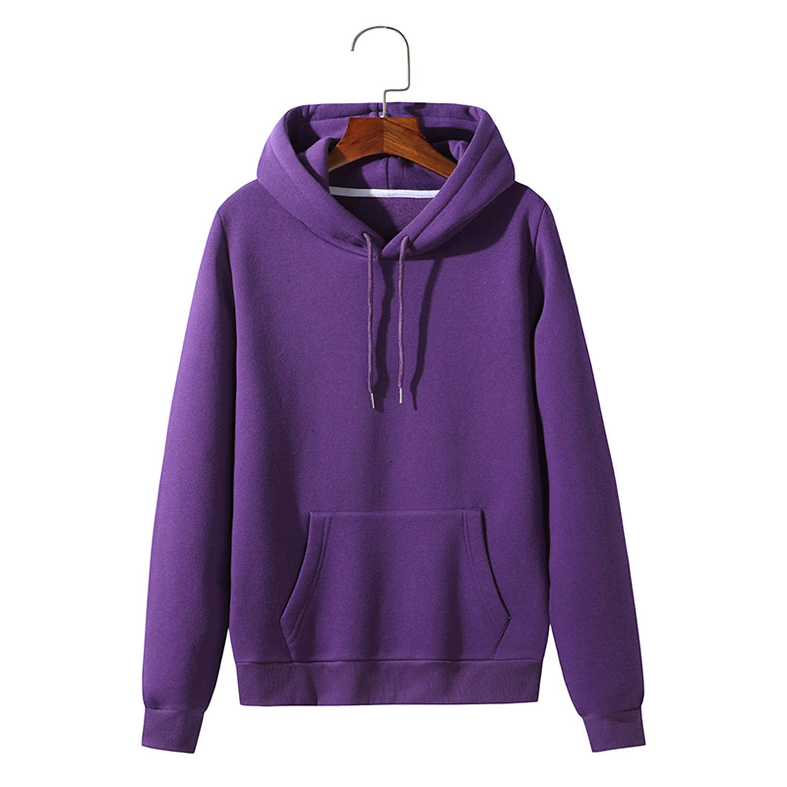 HOMISY Men's Casual Hooded Sweatshirt - Solid Color Pullover Hoodie with Drawstring & Pocket for Sports, Gym, and Everyday Wear
