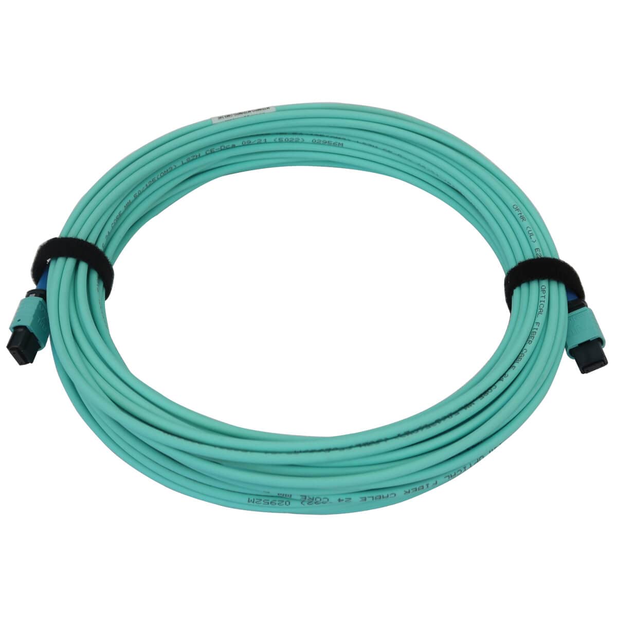 Tripp Lite OM3 Multimode Fiber Patch Cable - 24 Fiber MTP/MPO (F/F), 50/125, 40/100/400GbE, LSZH Aqua Jacket, 15m (49.2ft) - High-Speed Data Center & Server Room Connectivity for Cloud Computing & Enterprise Networks