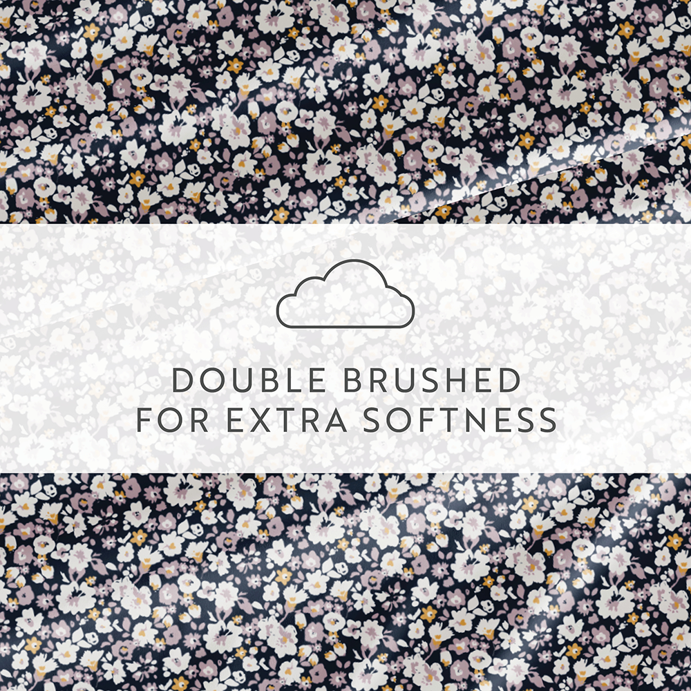 Floral Dreams 4-Piece Cotton Sheet Set - Queen Size Bedding with Vibrant Floral Pattern for Cozy Bedroom Decor