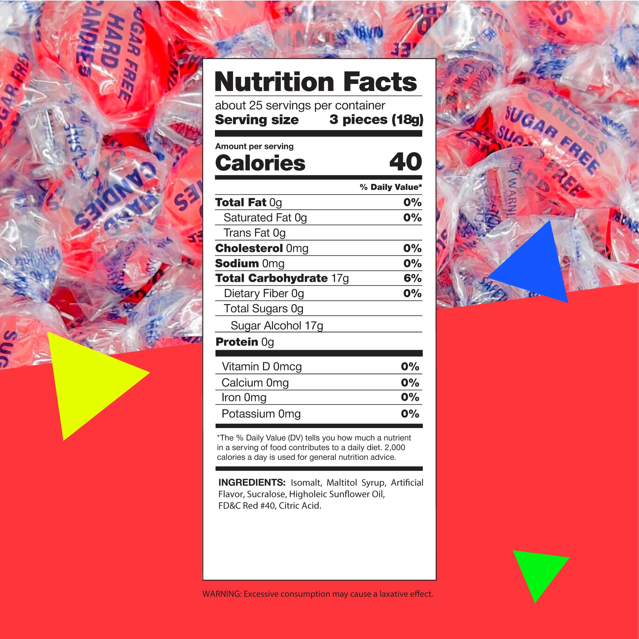 Sugar Free Cinnamon Hard Candy Buttons - 1 Pound Bag (16oz) | Keto Friendly, Low Carb Snack for Diabetics & Weight Loss | Perfect for Office, Travel and Holiday Treats