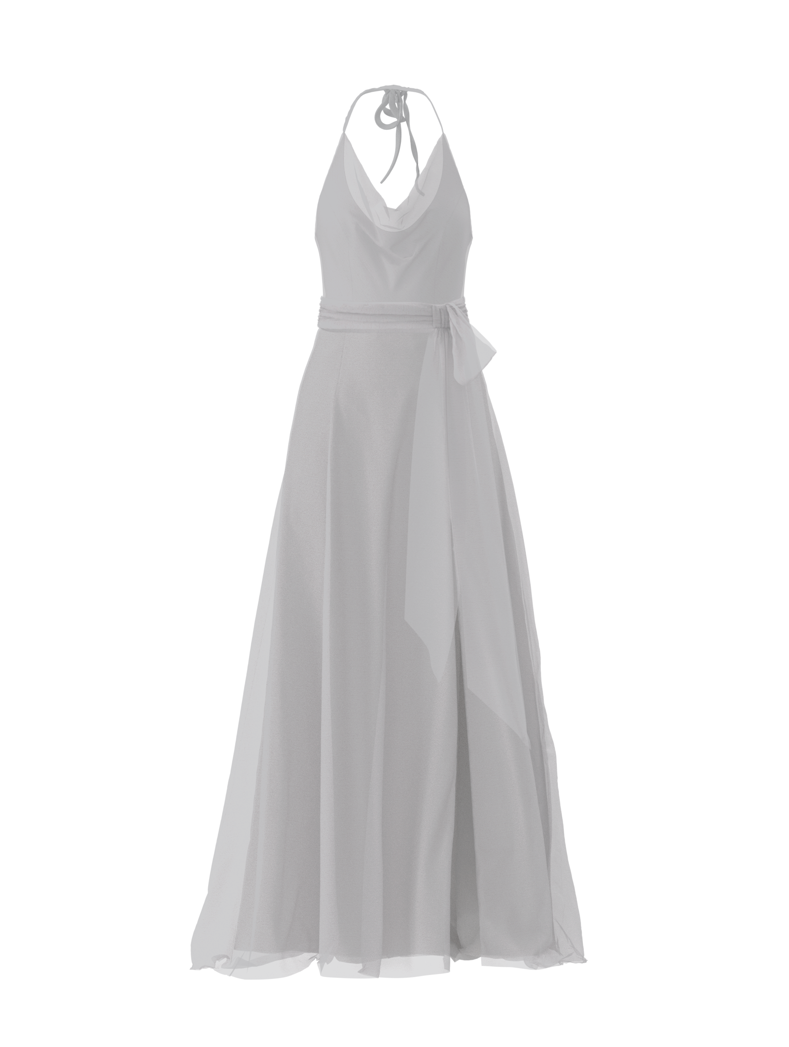 Daryn Bodice & Arabella Skirt Set with Sash Belt in Platinum - Perfect for Weddings, Prom, and Formal Events