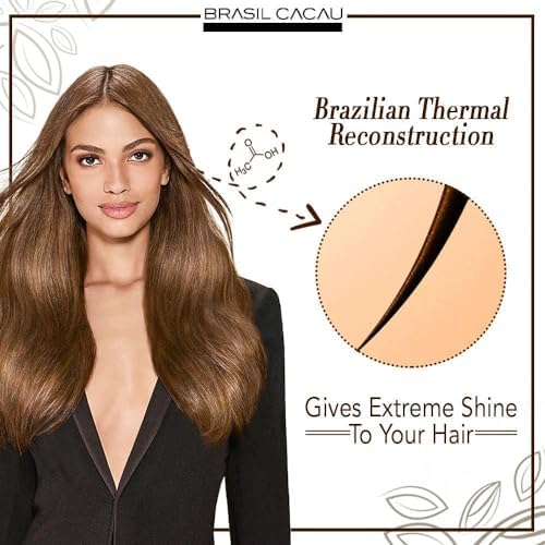 3 Step Keratin Thermal Hair Treatment - 10.1 fl oz for Brown Hair | Professional Salon-Grade Deep Conditioning & Heat Protection for Smooth, Frizz-Free Results | Perfect for Home Use & Salon Treatments
