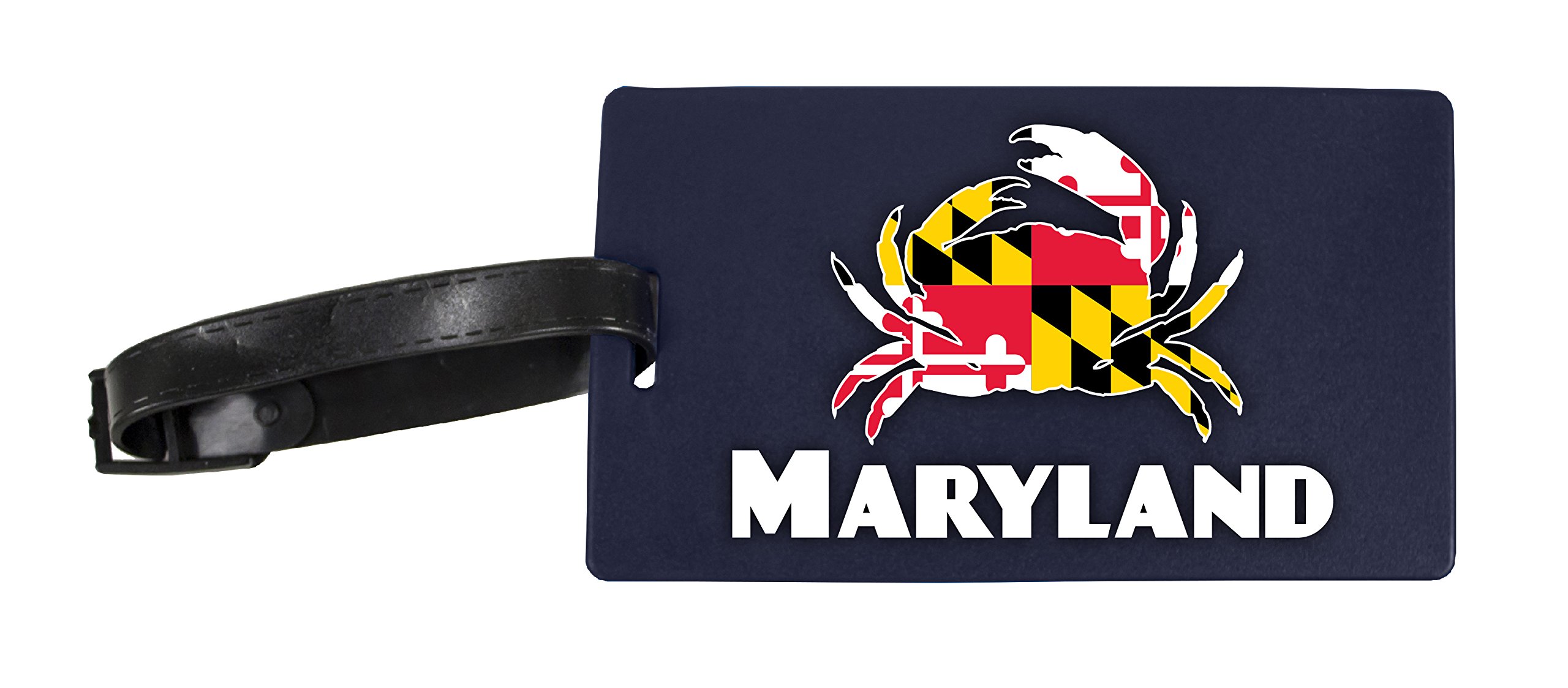 Maryland Crab Luggage Tag 2-Pack - Durable Travel Accessories for Suitcases & Bags - Perfect for Vacation, Cruise & Business Trips