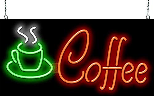 Vintage Coffee Cup Neon Sign - Retro Cafe Wall Decor for Home, Bar & Office - Unique Gift for Coffee Lovers