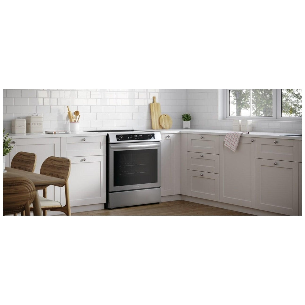 Frigidaire FCFI308CAS 30-Inch Stainless Steel Front Control Induction Range with Convection Bake - Perfect for Modern Kitchens, Baking & Cooking