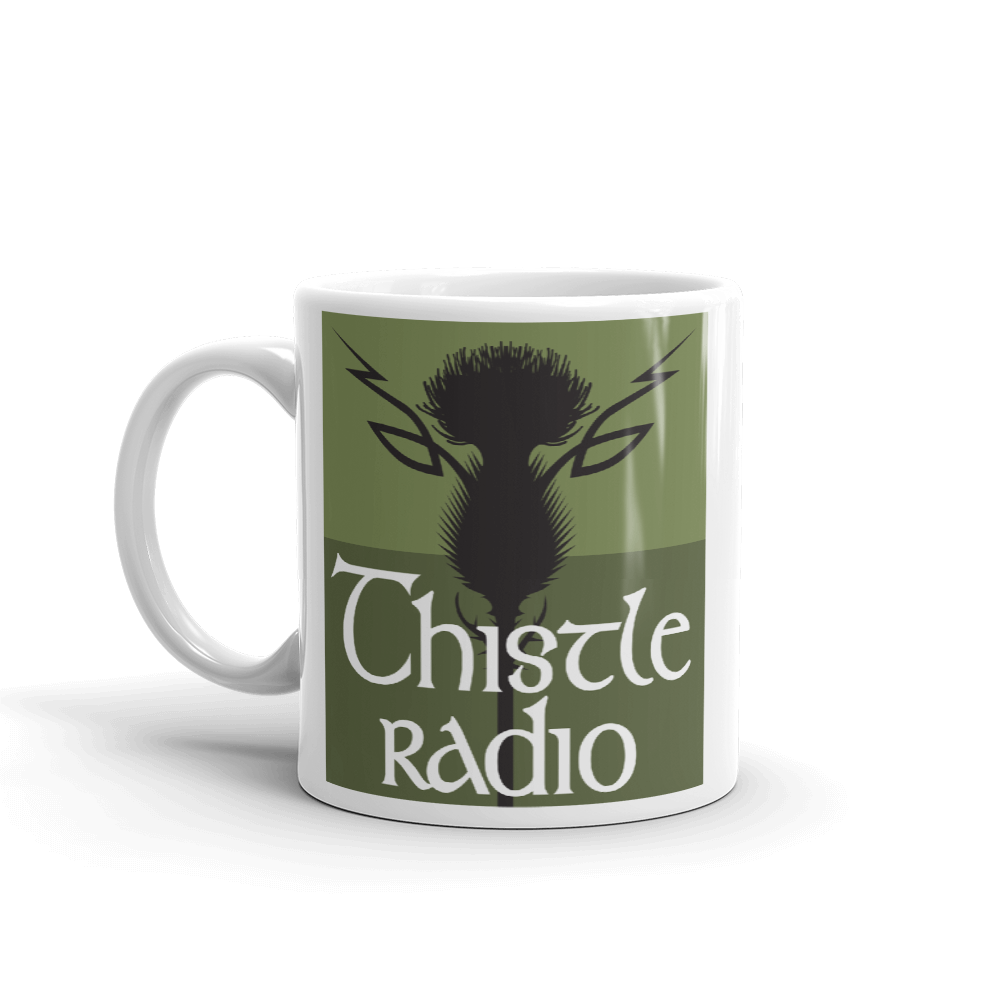 Thistle Radio Mug - Vintage Style Ceramic Coffee Cup with AM/FM Radio, Perfect for Kitchen, Office, or Outdoor Use