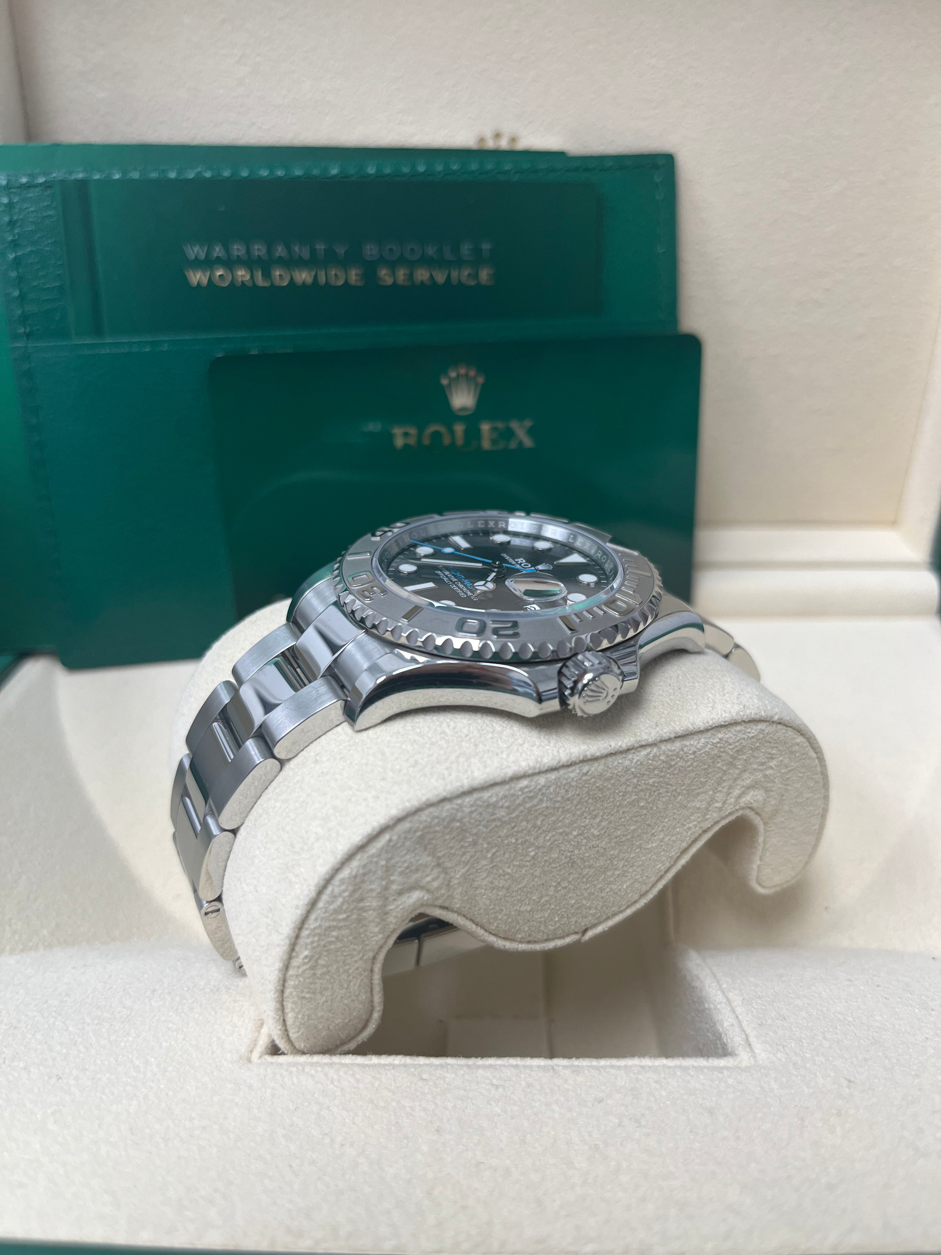 Rolex Yacht Master 40mm Platinum & Stainless Steel Watch - Dark Rhodium Dial (Ref# 126622) | Luxury Men's Diving Watch for Sailing, Yachting & Special Occasions