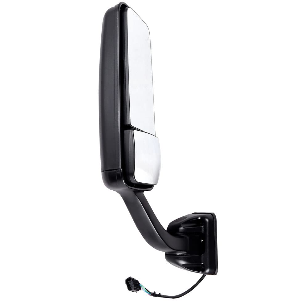 SCITOO Power Heated Towing Mirror - Left Driver Side Black Exterior Mirror for Freightliner Cascadia 2008-2016 (OEM A2261257005) | Durable Truck Rear View Mirror for Safe Towing & Highway Driving