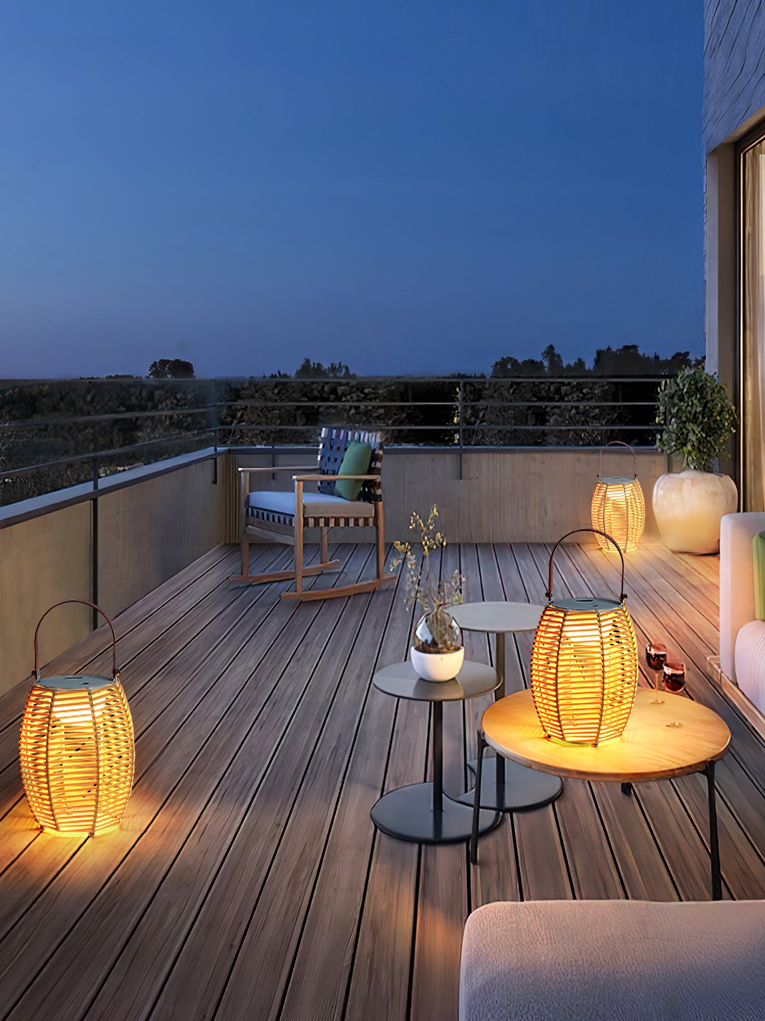 Rechargeable LED Lantern with Built-in Battery - Portable Table Lamp for Camping, Emergency, Outdoor & Indoor Use