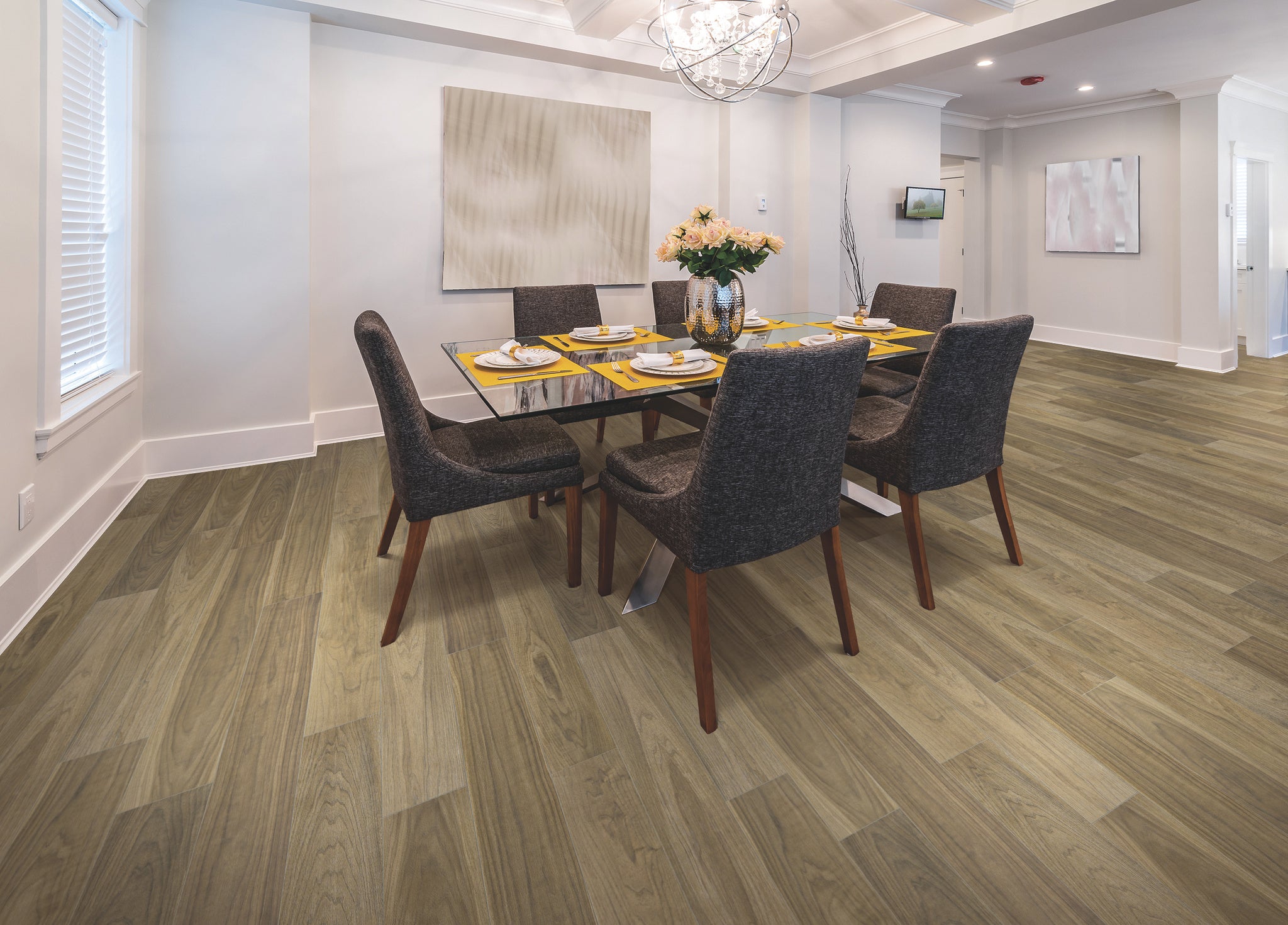 Coretec Scratch-Resistant Luxury Vinyl Plank Flooring - Ansley Walnut 7