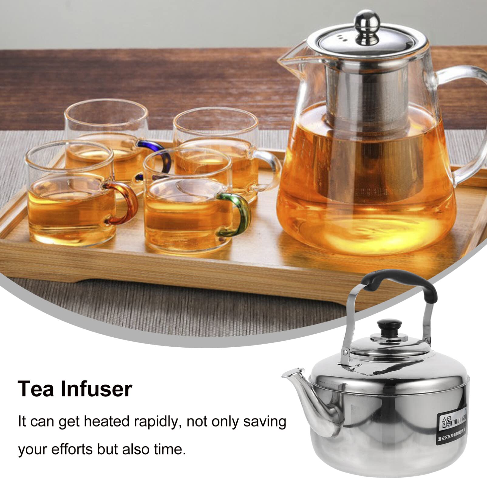 Premium Stainless Steel Tea Kettle 6L - Whistling Stovetop Water Boiler for Coffee & Tea - Durable Kitchen Kettle with Ergonomic Handle - Perfect for Home, Office & Camping Use