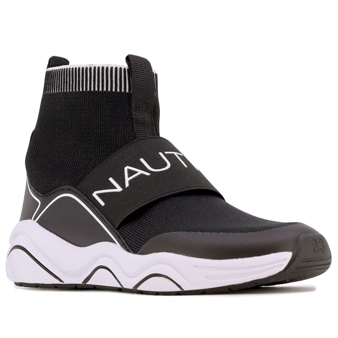 Nautica Kids Silas High-Top Sock Slip-On Sneakers with Extra Ankle Support - Boys & Girls Casual Shoes for Toddler, Little & Big Kids | Comfortable Playtime & School Walking Shoes
