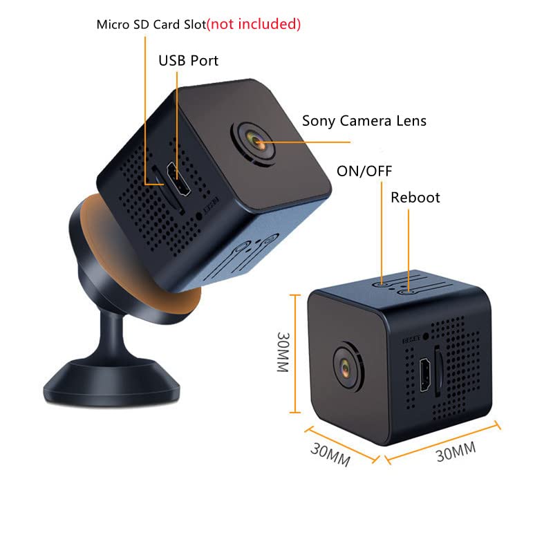 Hidden Spy Camera - Mini Wireless Nanny Cam with Motion Detection, Phone App, Live Streaming & Video Recording for Home Security - Perfect for Baby Monitoring, Pet Watching & Office Surveillance