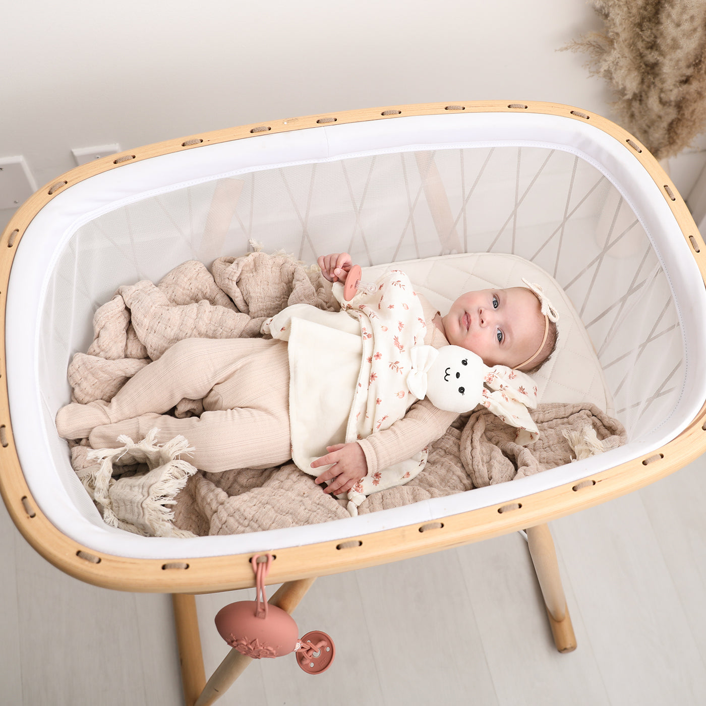Adorable Bunny Snuggle Blanket - Soft Plush Baby Security Blanket for Newborns & Toddlers | Cute Nursery Gift, Comfort Toy for Sleep & Travel