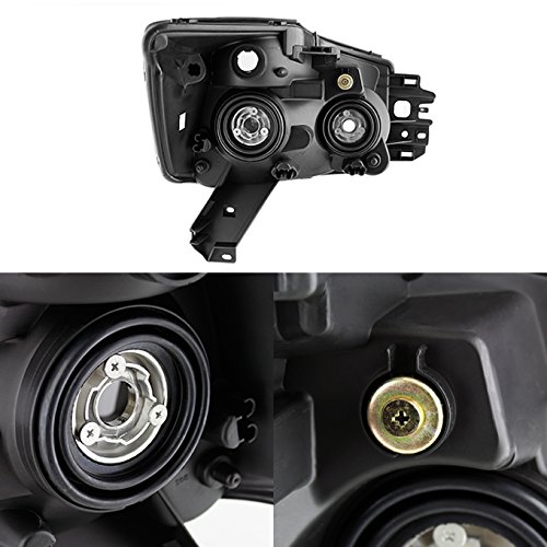 AKKON LED Headlights & Tail Lights Set for 2004-2015 Nissan Titan Pickup Truck - Black Housing - Improved Visibility & Style for Night Driving & Off-Road Adventures