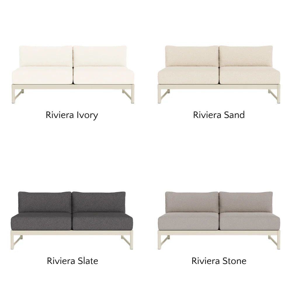 Breeze XL Outdoor 2-Seat Armless Sofa - Waterproof Patio Furniture for Garden, Poolside & Balcony Relaxation