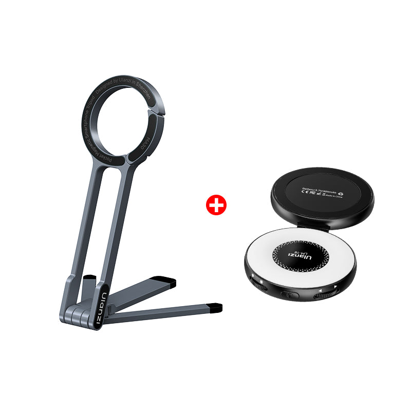 Ulanzi MA30 Clip-On Phone Tripod Stand - Adjustable Mount for Smartphones, Vlogging, Photography & Live Streaming | Perfect for Travel, Hiking & Outdoor Adventures