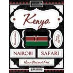 Scrapbook Customs World Collection Kenya Cardstock Stickers - African Safari Themed Scrapbooking Supplies for Travel Journals, DIY Albums & Craft Projects