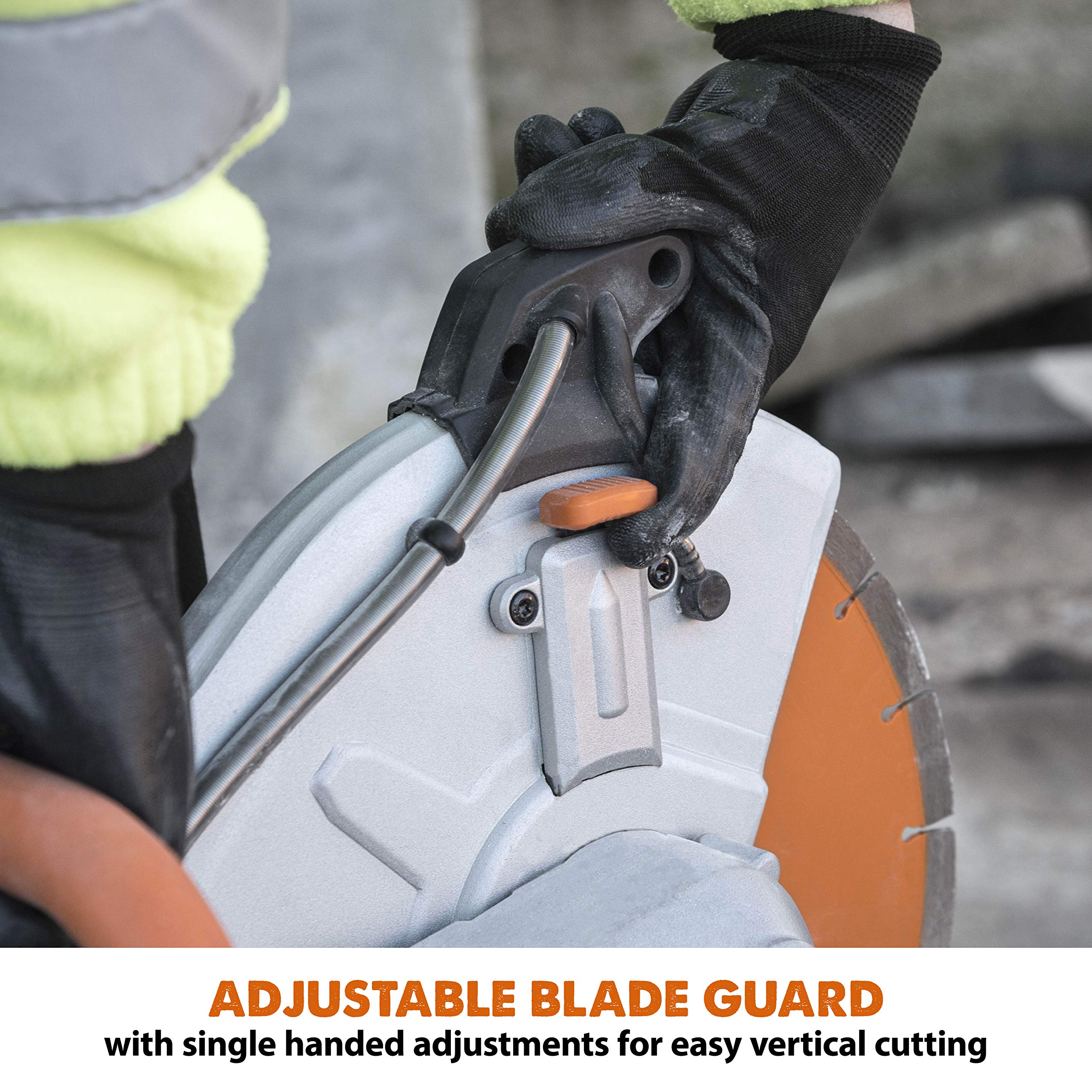 Evolution R12DCT 12-Inch Electric Concrete Saw with Water Fed Dust Suppression - Angle Grinder & Cut Off Saw for Masonry Work (No Gas, 4-1/2