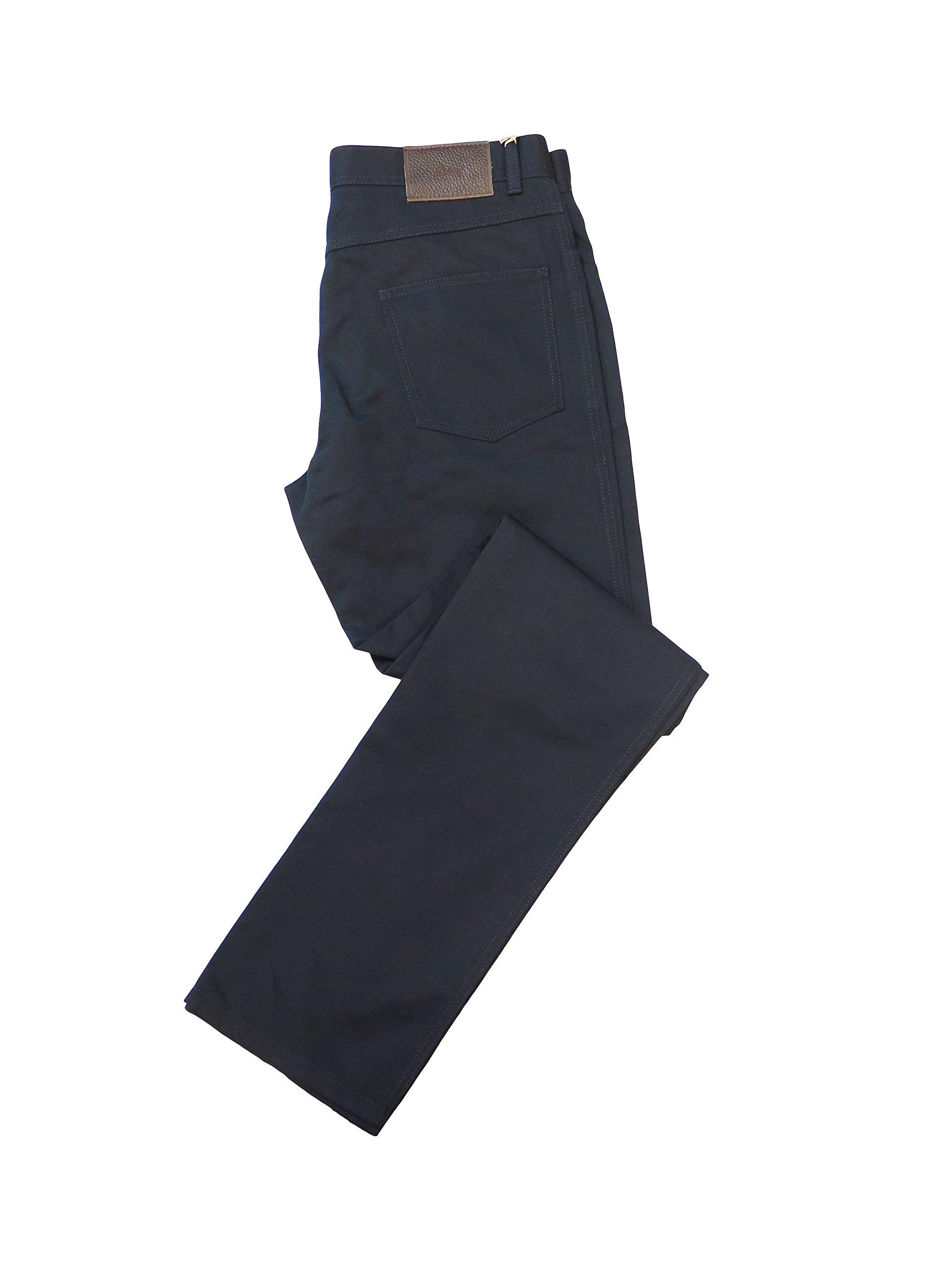 Brioni Men's Blue Stelvio Cotton Linen Pants - Comfortable Summer Casual Trousers for Business & Travel