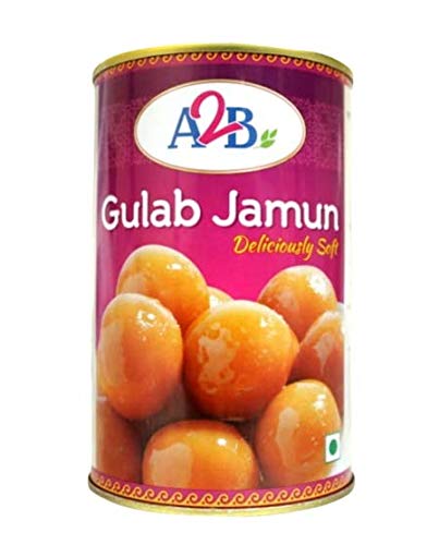 A2B Gulab Jamun Indian Sweet Dessert in Tin - 2 Pack (500g Each) | Authentic Adyar Anand Bhavan Sweets | Perfect for Festivals, Diwali Gifts & Tea Time Snacks