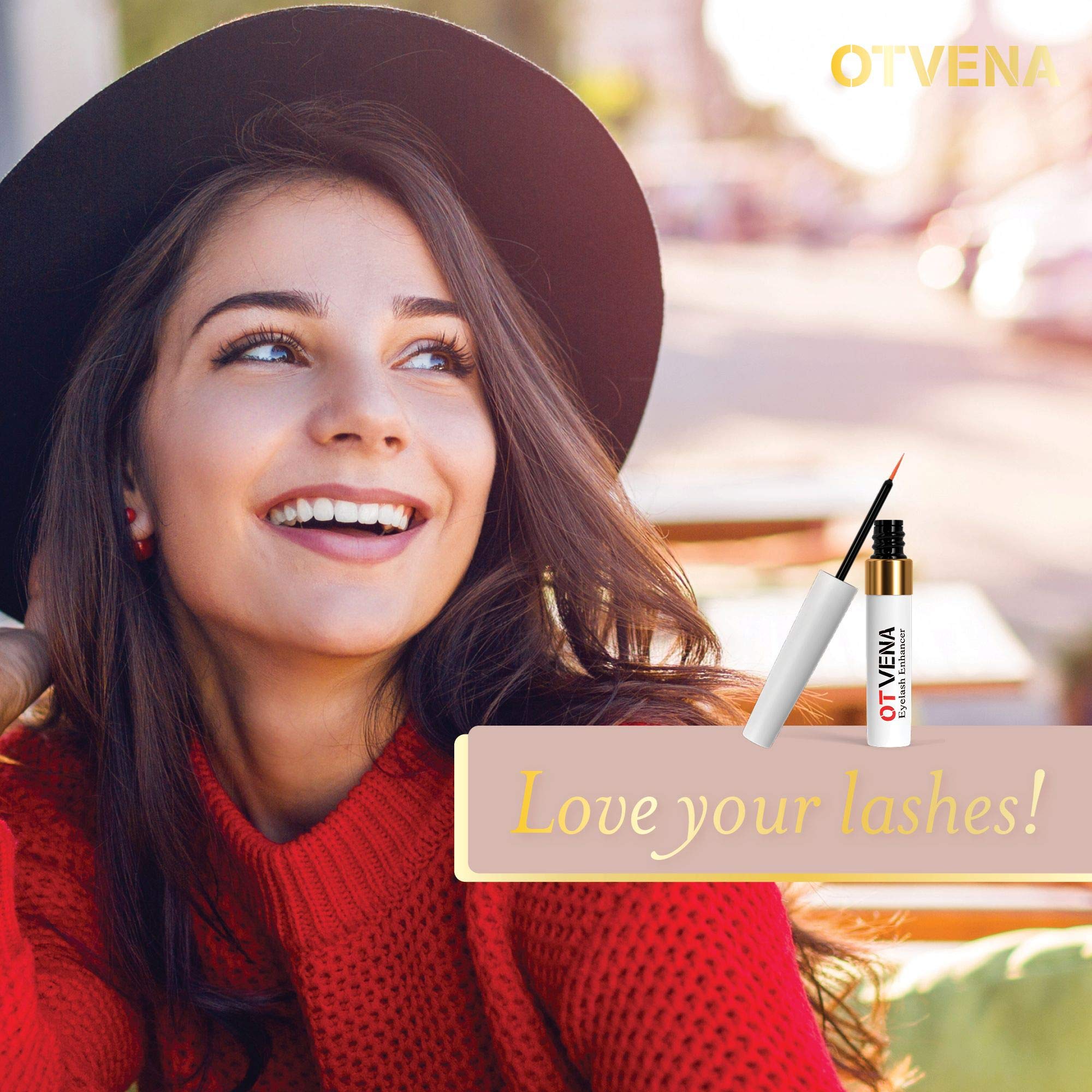 Eyelash & Eyebrow Growth Serum (3mL) - Clinically Tested Waterproof Formula for Longer, Thicker Lashes & Brows - Natural Herbal Ingredients, No Irritation - Perfect for Nighttime Beauty Routine & Daily Lash Care