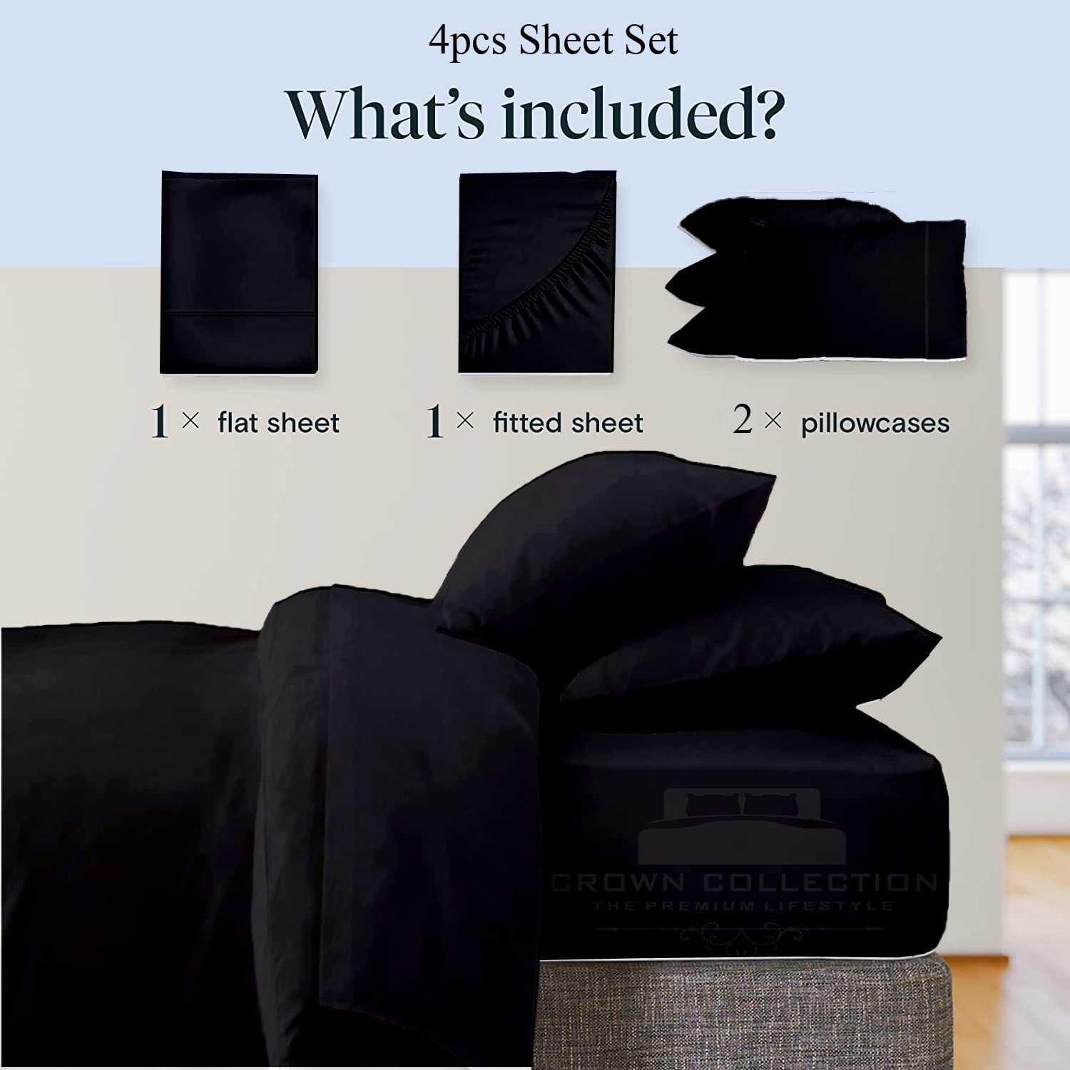 Breathable & Cooling Twin XL Sheet Set - 4 Piece Luxury Bed Sheets for College Dorm & Hotel Use - Extra Soft Deep Pocket Sheets for Easy Fit - Perfect for Hot Sleepers & Guest Rooms