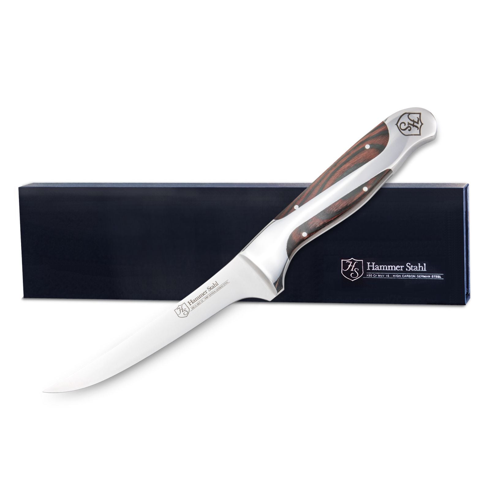 Hammer Stahl 5-Inch Professional Boning Knife - High Carbon Stainless Steel Blade for Meat, Poultry & Fish - Perfect for Butchers, Chefs & Home Cooking