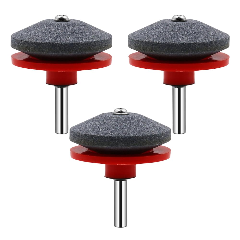 2024 New Universal Lawn Mower Blade Sharpener Kit - Compatible with Any Power Drill/Hand Drill (3-Pack, Red) - Perfect for DIY Lawn Care & Garden Maintenance