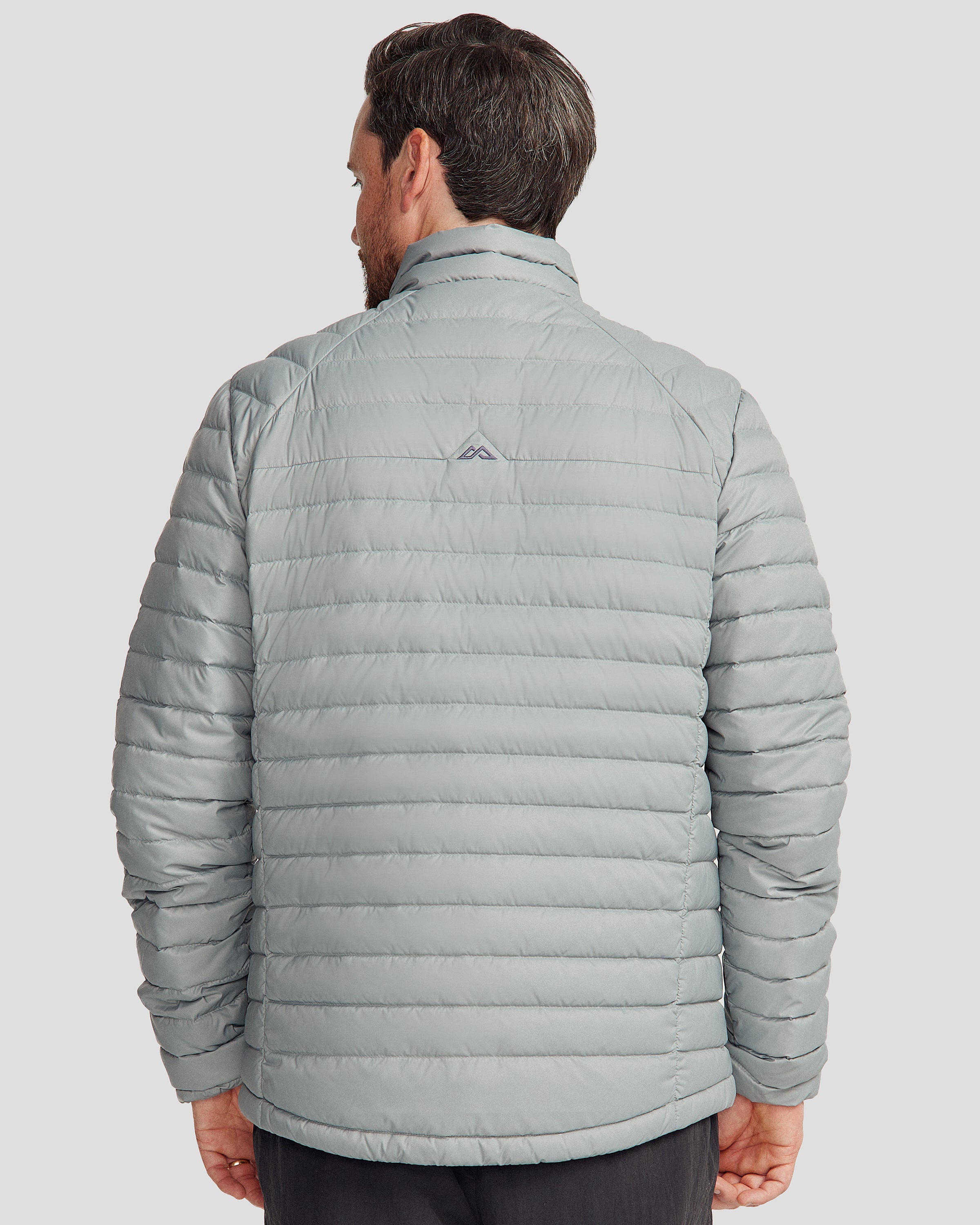 Men's Heli Down Jacket v4 - Lightweight Moon White Winter Coat for Hiking & Outdoor Activities