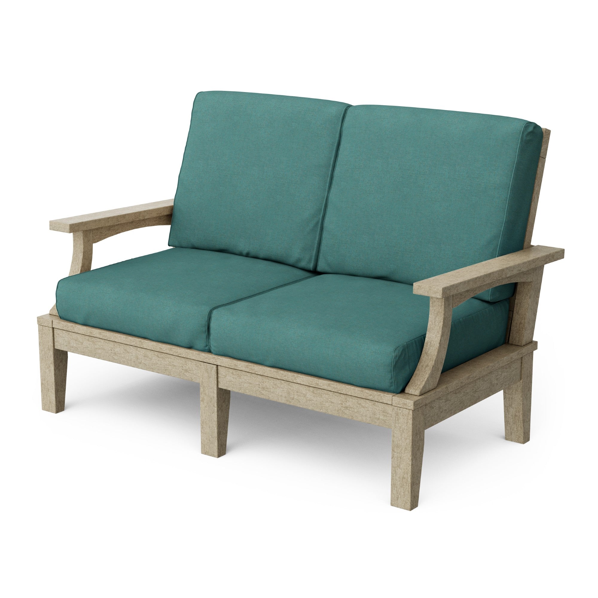 Heritage Deep Seating Love Seat Cushioned Sofa - Outdoor Patio Furniture for Garden, Poolside & Backyard Relaxation