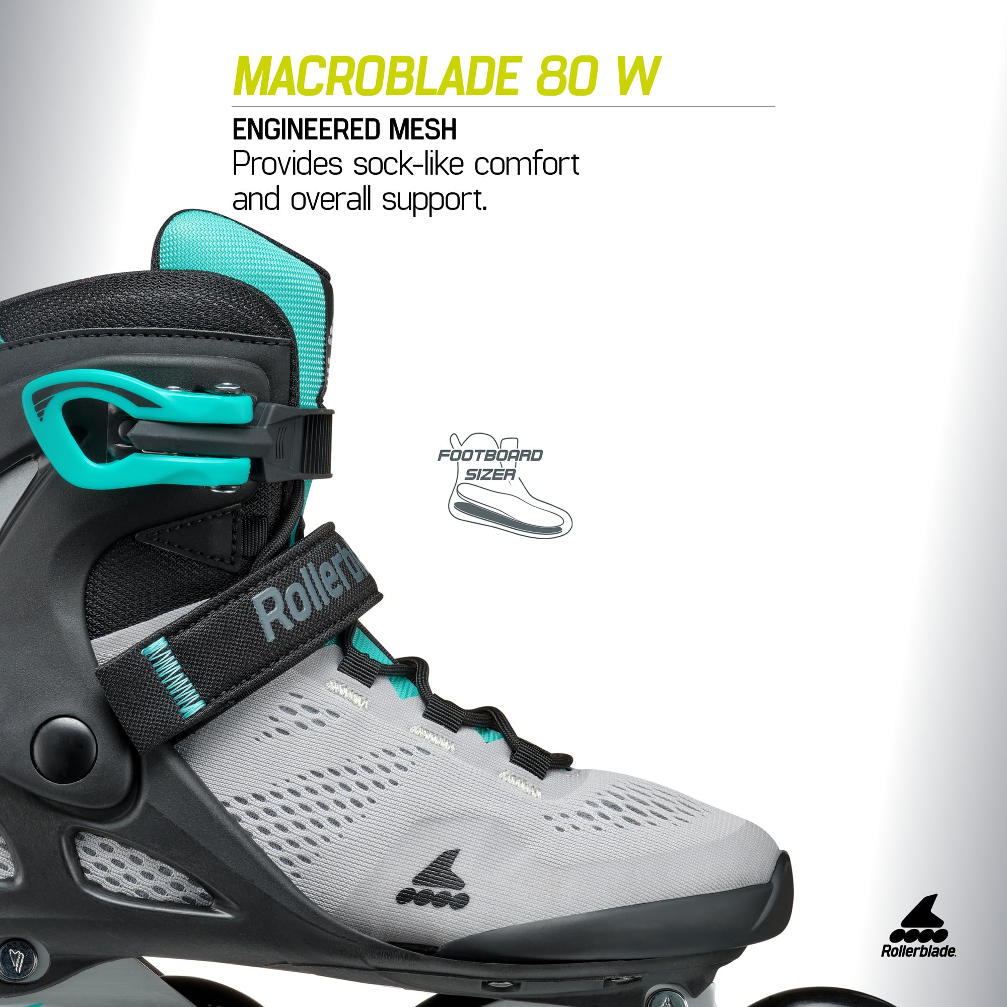 Rollerblade Macroblade 80 Women's Adult Fitness Inline Skates - High Performance Inline Skating for Women - Perfect for Outdoor Exercise, Fitness Training & Recreational Skating