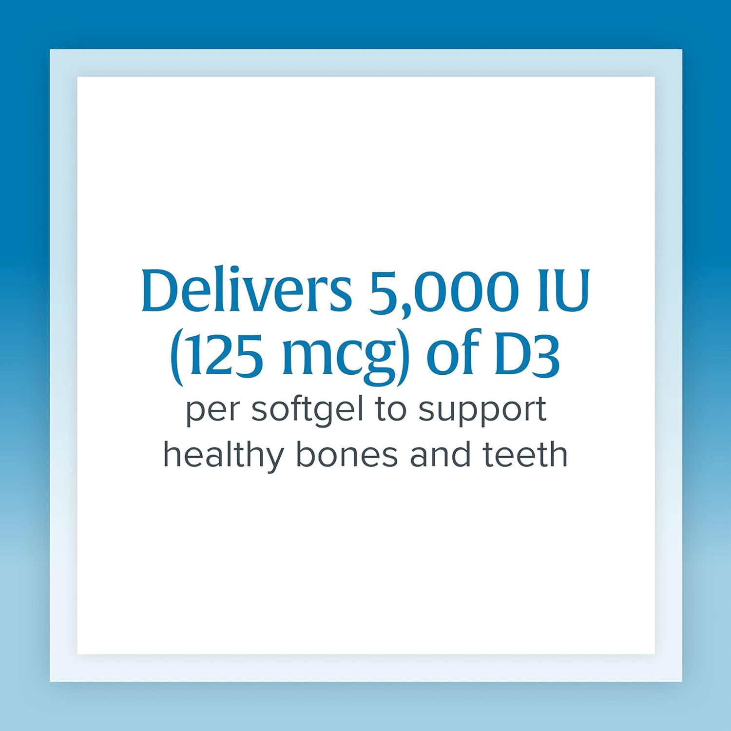 Natural Factors Vitamin D3 5000 IU Softgels - Supports Bone Health & Immune System - 120 Count - for Adults & Seniors - Ideal for Low Sunlight Areas & Winter Months