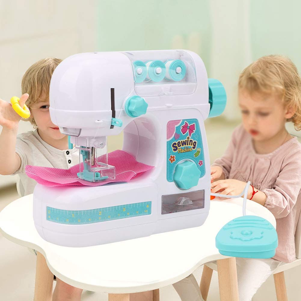 Alomejor Kids Electric Sewing Machine - Medium Size Toy Sewing Machine for Beginners | Perfect for DIY Crafts, Costume Making & Learning Basic Sewing Skills
