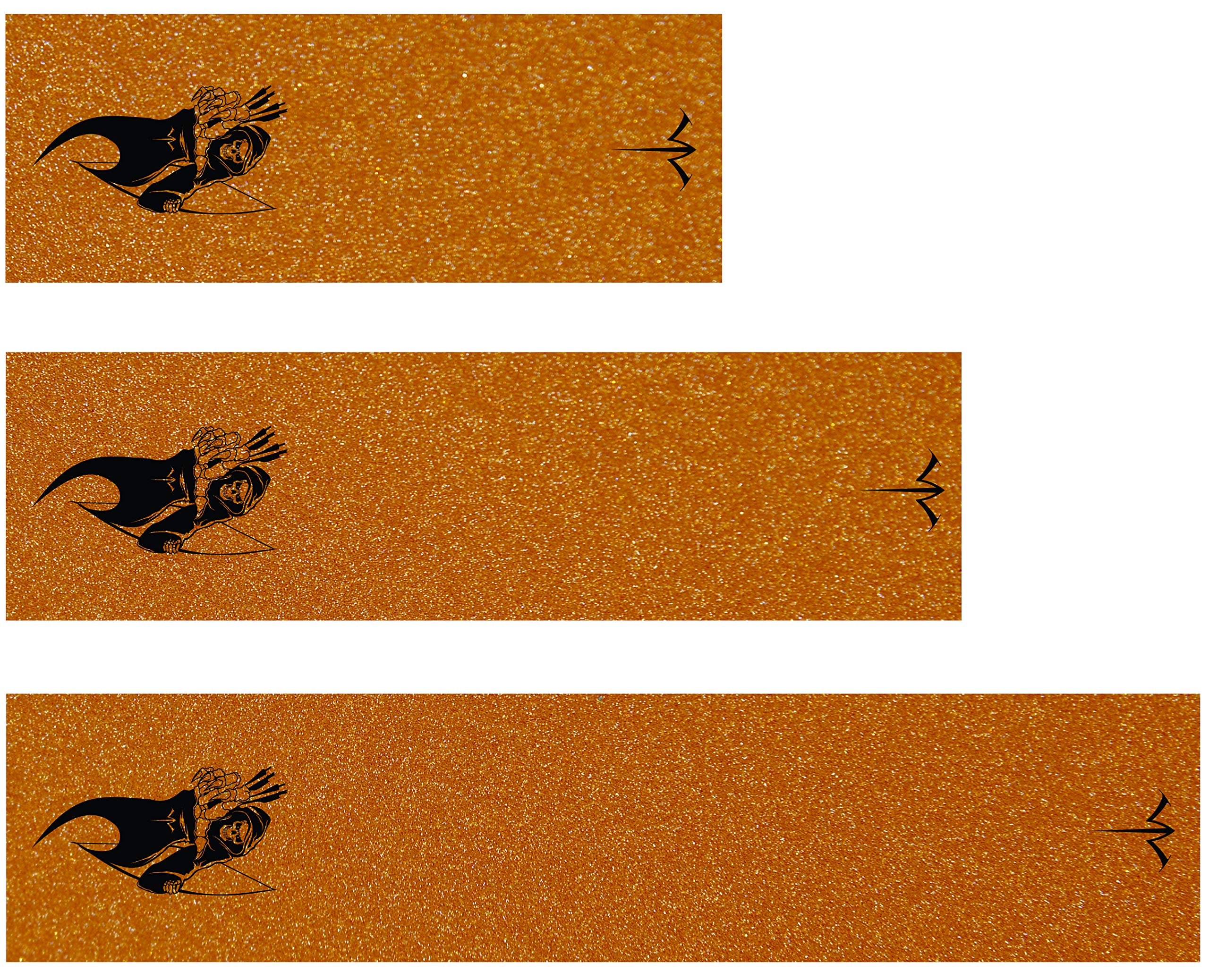 Orange Reflective Grim Reaper Arrow Wraps - 15 Pack with Multiple Size Options (12
