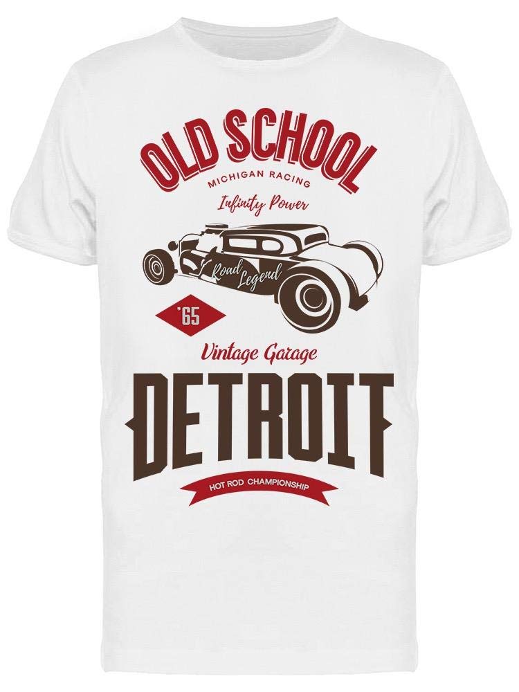 Red Detroit Vehicle Graphic T-Shirt for Men - Casual Streetwear & Urban Style Tee for Everyday Wear