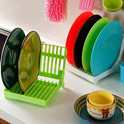 12-Slot Foldable Dish Rack - Space-Saving Kitchen Drainer for Dishes & Utensils