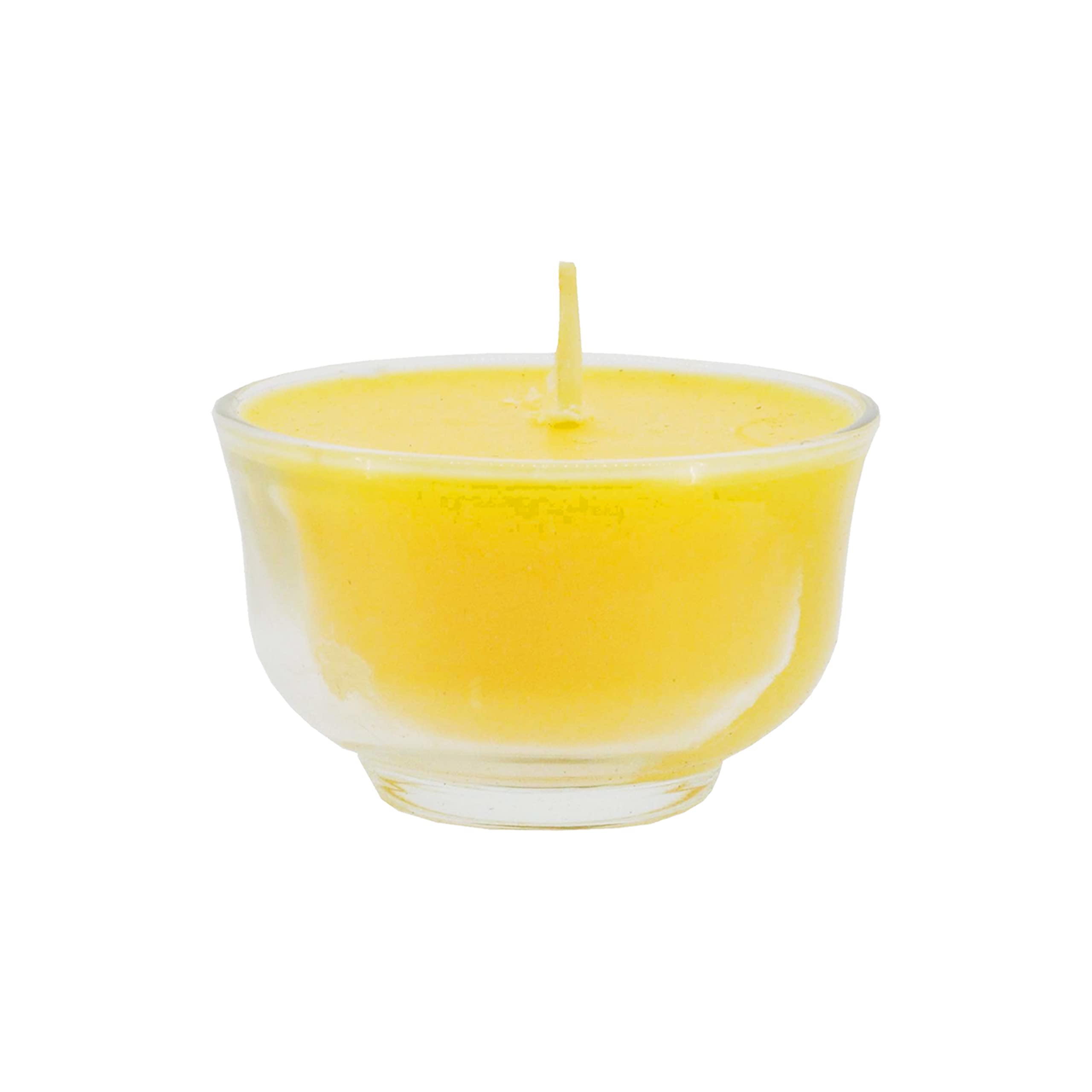 Tibetan Buddhist Tealight Candle Set - 10 Small Clear Cups with Vanaspati Ghee for Meditation, Altar & Home Decor | Mandala Crafts Spiritual Lighting