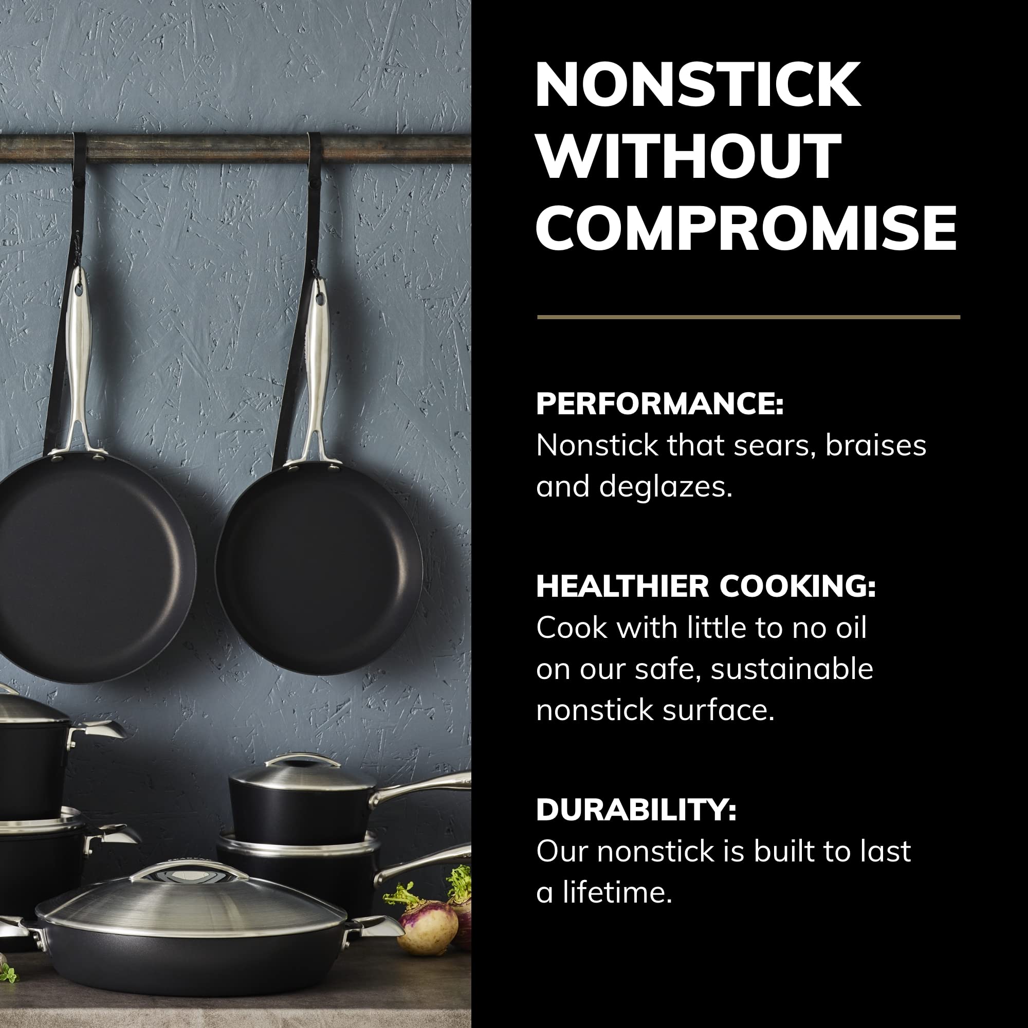 SCANPAN Professional 3.25 Quart Nonstick Saucepan with Lid - Premium Danish Cookware - Dishwasher, Oven & Metal Utensil Safe - Perfect for Sauces, Soups & Stews - Ideal for Home Chefs & Professional Kitchens