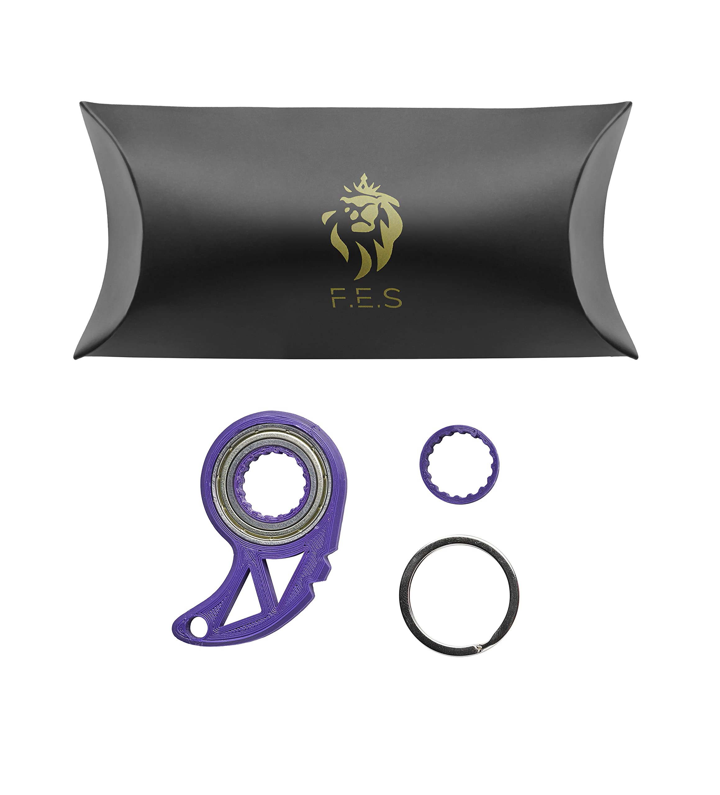 Spinner Kunai & Karambit Keychain - Fidget Toy for Keys | Stress Relief Gadget for Men & Women | Purple Karambit Design | Perfect for Office, Car Keys & Anxiety Relief
