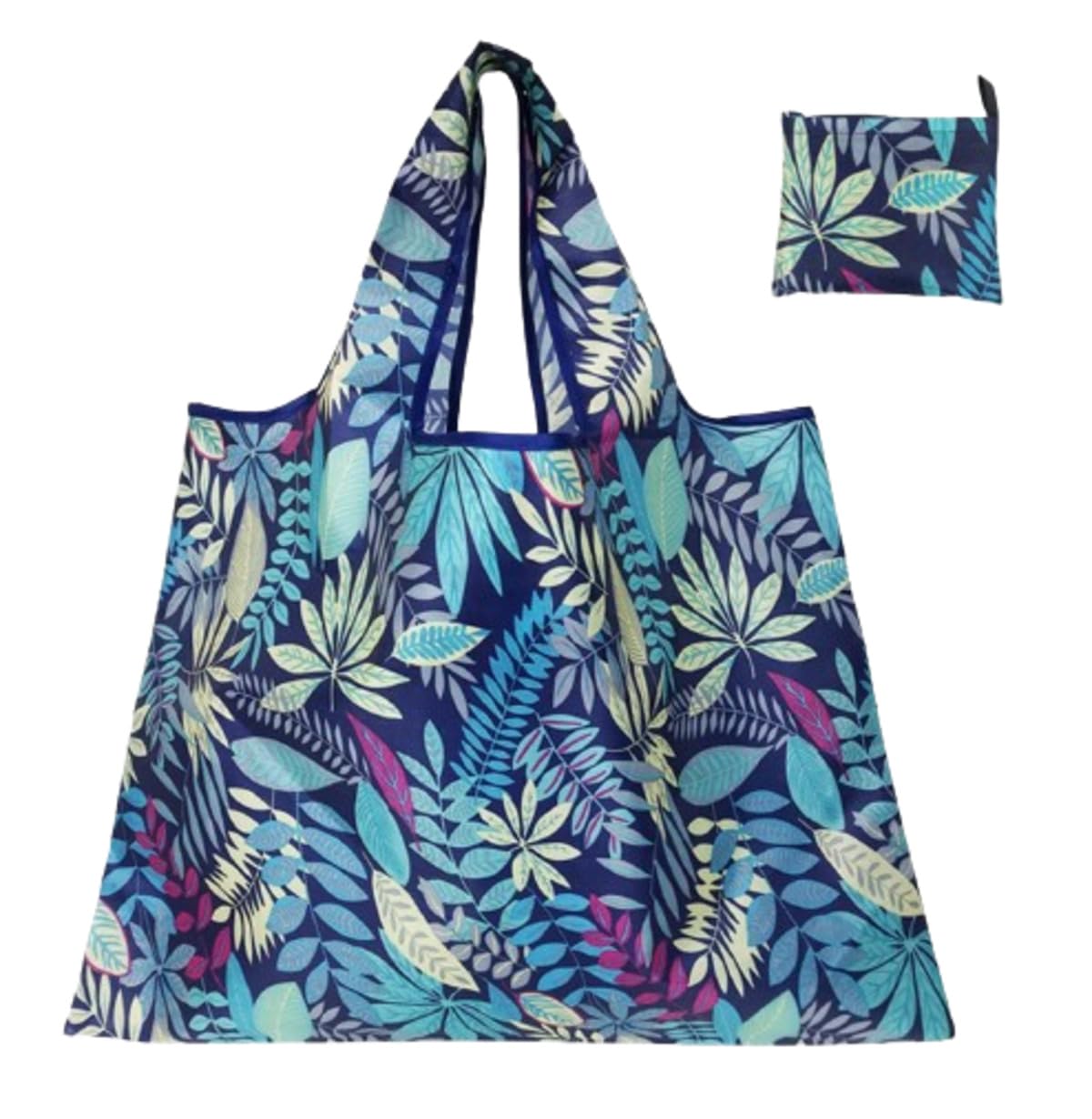 Stylish MOMISY Reusable Foldable Shopping Tote Bag - Heavy Duty Eco-Friendly Grocery & Travel Handbag - Compact Lightweight Design for Everyday Use, Shopping Trips & Beach Outings