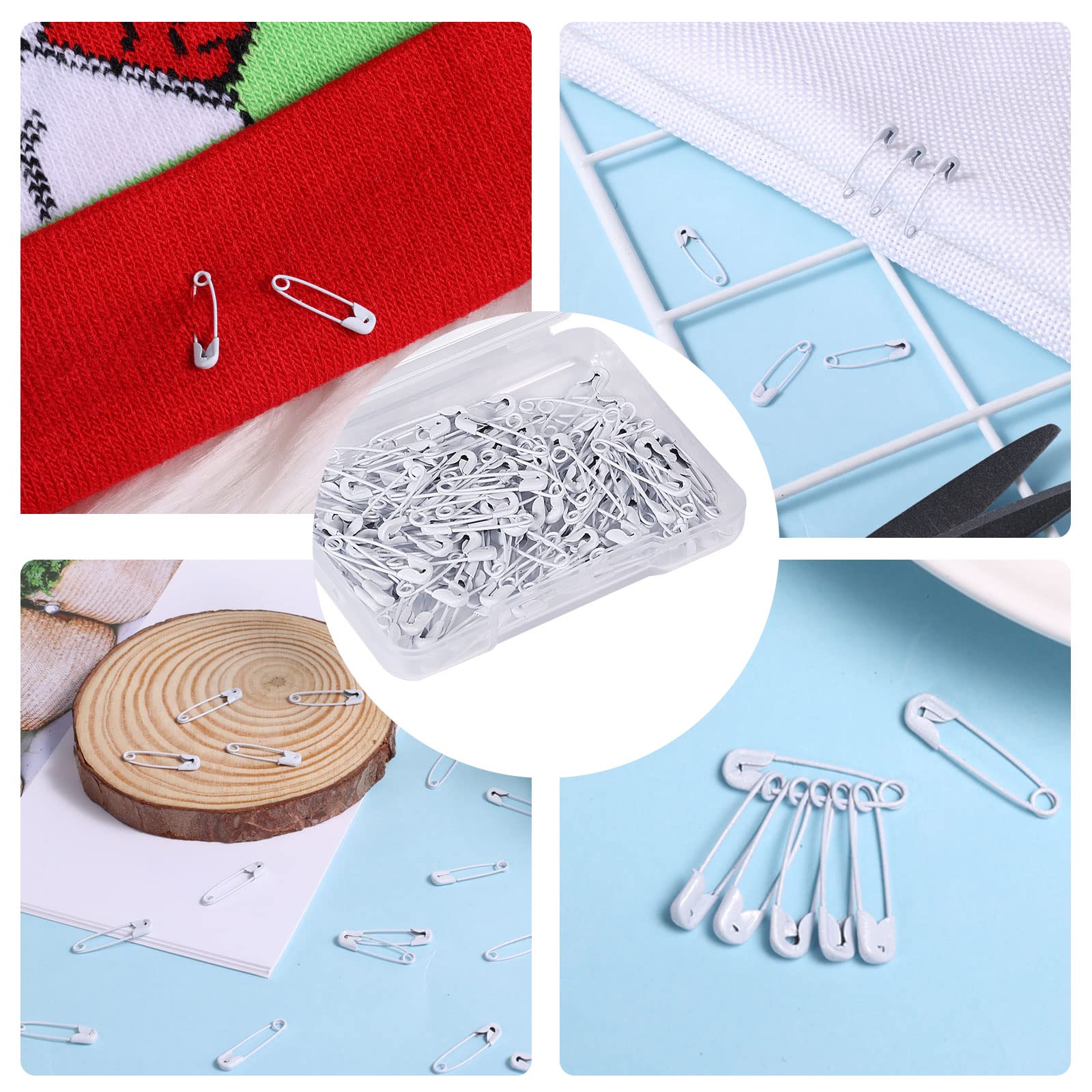 120pcs 19mm Mini Safety Pins for Clothes, Metal Sewing Pins for Clothing, Handicrafts & Jewelry Making - White | Perfect for DIY Projects, Emergency Repairs & Fashion Accessories