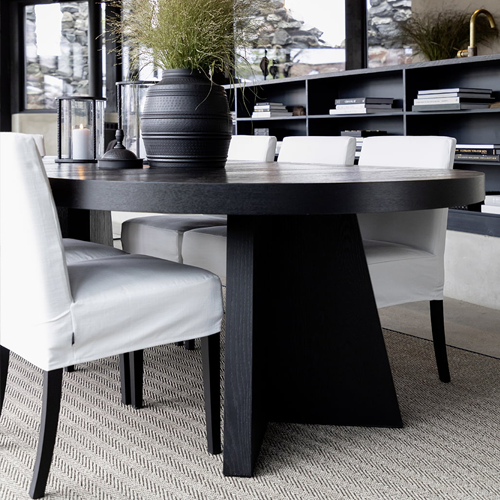 Trent Extension Dining Table - Black | Expandable Modern Dining Table for Small Spaces | Perfect for Apartments, Dining Rooms & Entertaining Guests