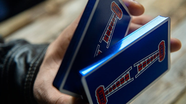 Vintage Style Jerry's Nuggets Playing Cards - Blue Deck for Poker, Magic Tricks & Collectors | Premium Gilded Edges for Elegant Game Nights & Cardistry Performances